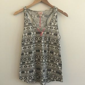 Mossimo Black and White Scoop Neck Tank Top S